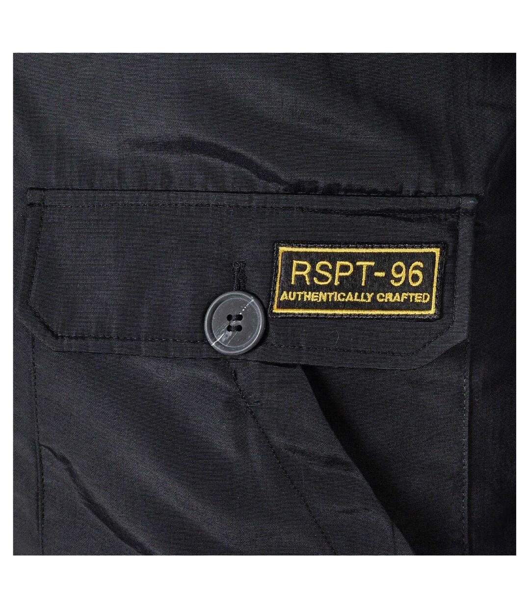 Mens Padded Parka Black Minoti-3