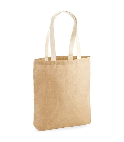 Westford Mill Unlaminated Jute Tote (Natural) (One Size) - UTRW7506
