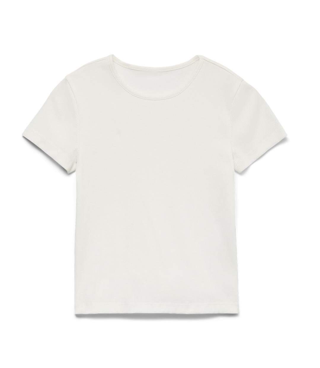T-Shirt blanc femme vero moda folia-1