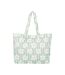 Tote bag vert à fleurs femme roxy anti bad vibes - taille unique-1