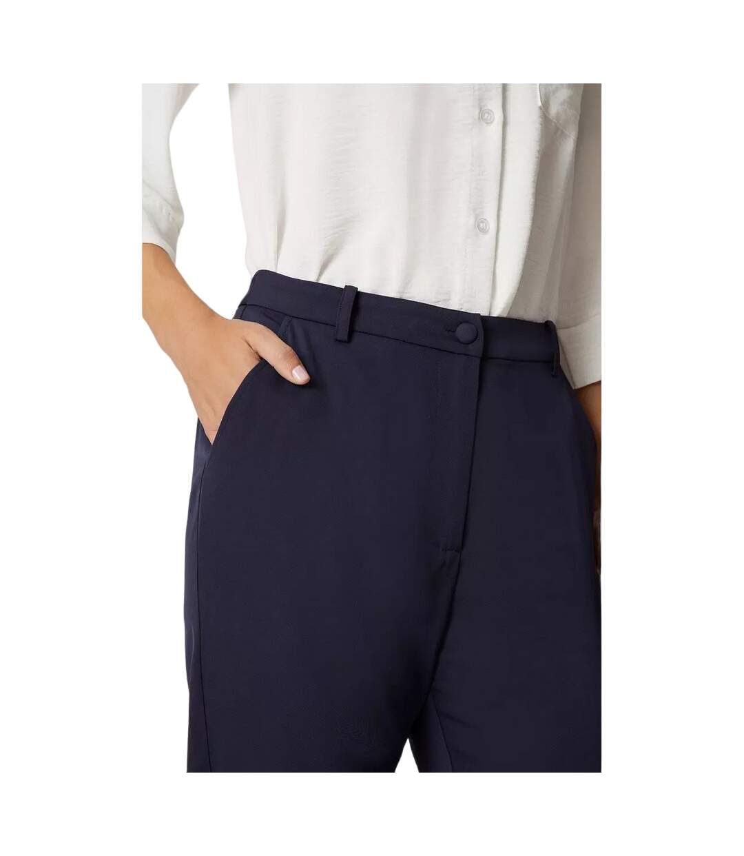 Pantalon femme bleu marine Principles-3