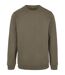 Build Your Brand Mens Basic Crew Neck Sweatshirt (Olive) - UTRW8035