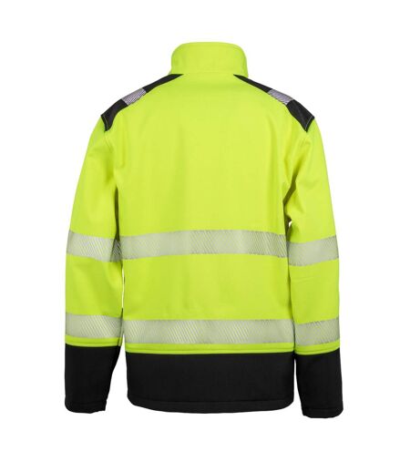 Veste Softshell Adulte Jaune Fluo Noir SAFE-GUARD By Result
