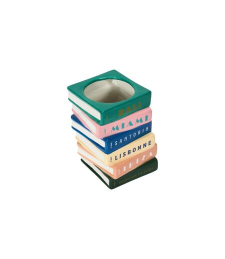 Vase Design Livres Escapade 18cm Multicolore