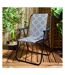 Set de 2 chaises de jardin pliantes an acier et tissu Patio