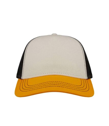 Atlantis - Casquette trucker RAPPER (Blanc / Jaune / Gris foncé) - UTAB477