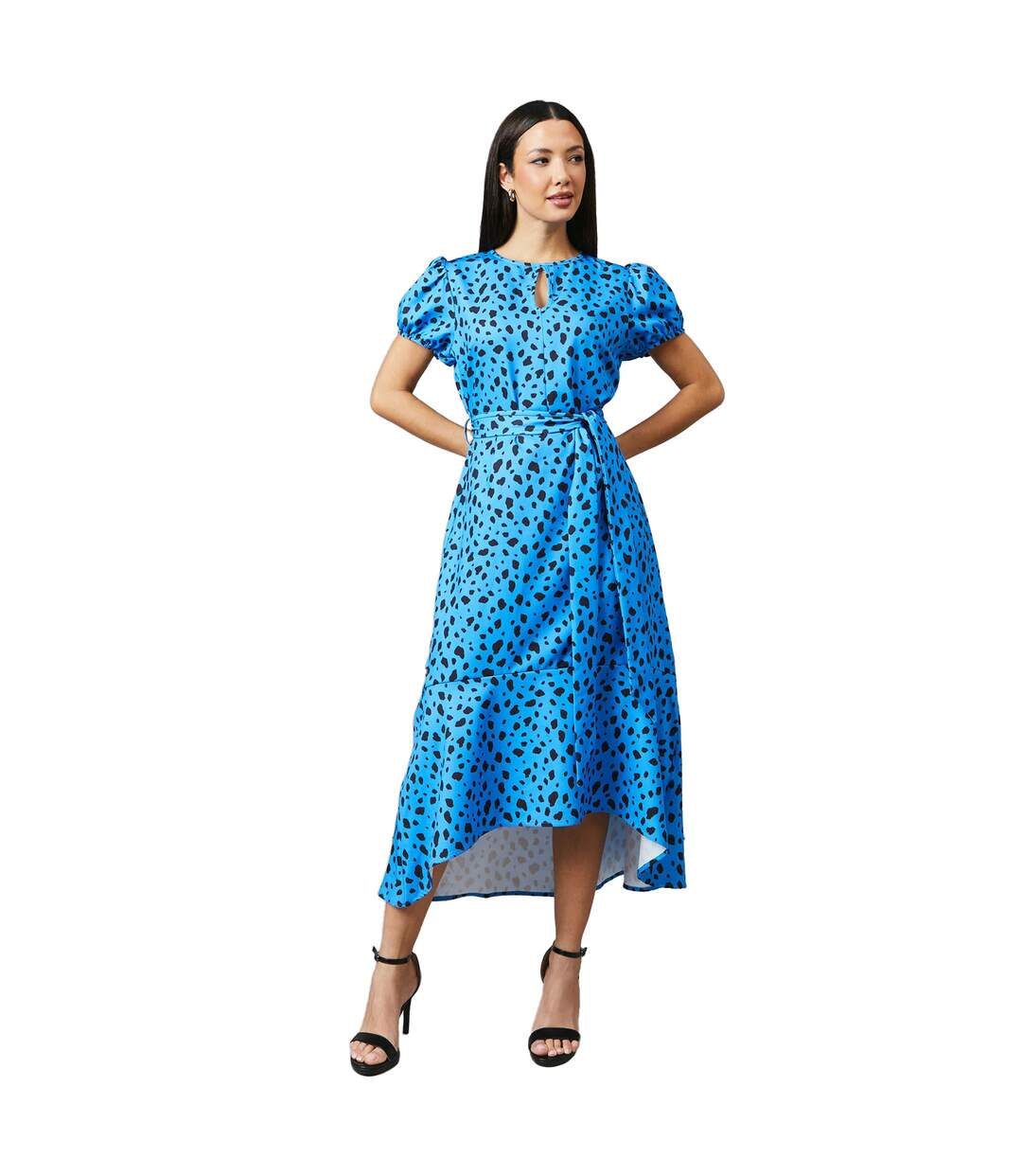 Robe mi-longue femme turquoise pâle Principles-3