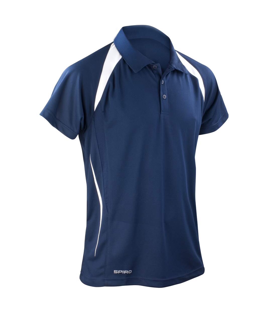 Polo sport à manches courtes homme bleu marine/blanc Spiro-1