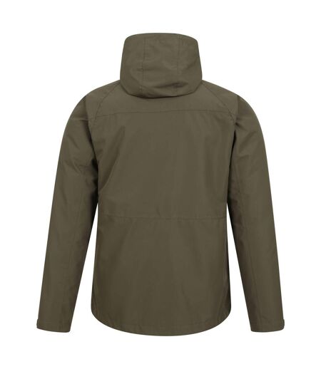 Mens Alaskan 3 In 1 Waterproof Jacket Khaki Mountain Warehouse