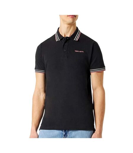 Polo noir/rouge homme teddy smith pasian - m