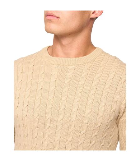 Pull kabstars homme beige Crosshatch