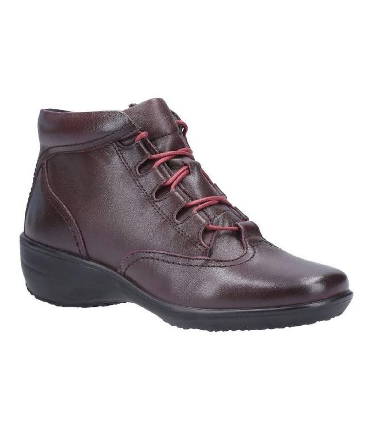 Fleet & Foster Womens/Ladies Merle Lace Up Leather Ankle Boot (Burgundy) - UTFS6749