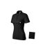 Womens/ladies Resist Heavyweight Polo Shirt Black Rimeck-1