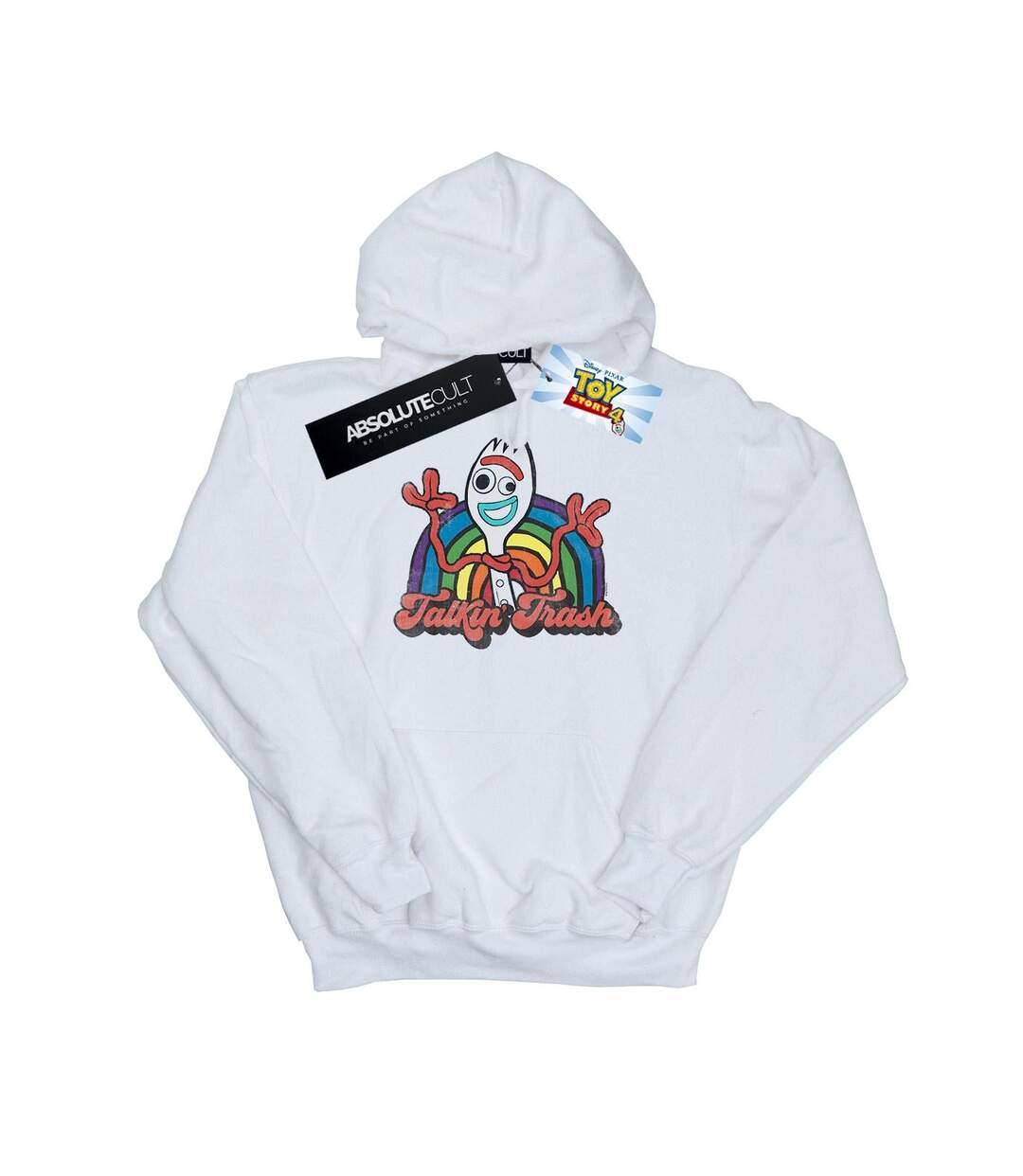 Disney Chandail à capuchon Toy Story 4 Forky Talkin' Trash pour femmes/femmes (Blanc) - UTBI15273-1