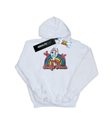 Disney Chandail à capuchon Toy Story 4 Forky Talkin' Trash pour femmes/femmes (Blanc) - UTBI15273