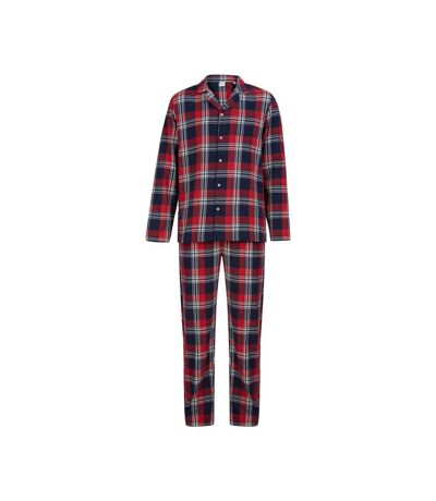 SF Mens Tartan Pajama Set (Red/Navy)