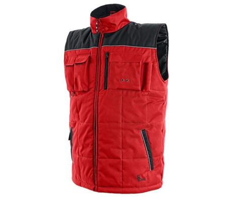 Bodywarmer d'hiver de travail - Homme - CXS1310-001 - rouge et noir