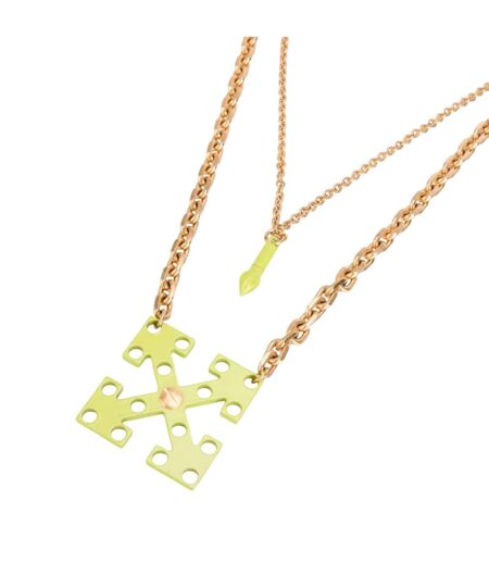 Play Double Arrow Necklace One Size Gold Off White