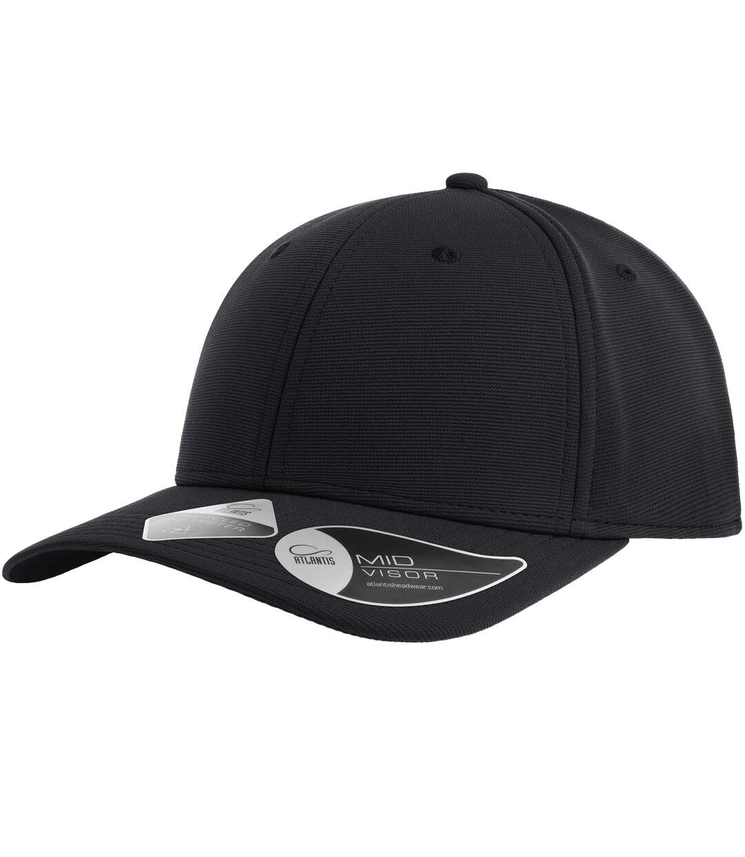 Unisex Adult Sand 6 Panel Recycled Cap Black Atlantis-1