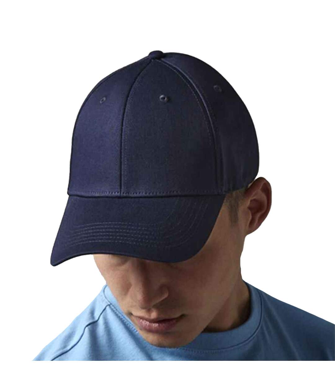Casquette Earthaware Bleu Marine Oxford Beechfield-1
