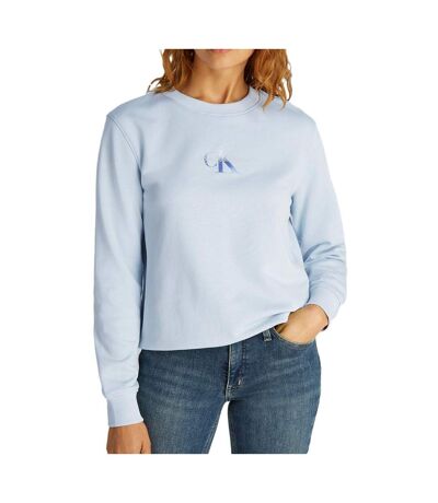 Sweat bleu femme calvin klein gradient monologo - m