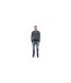 Mens Striped Rib Knit Sweater Top Navy Marshall Artist-1