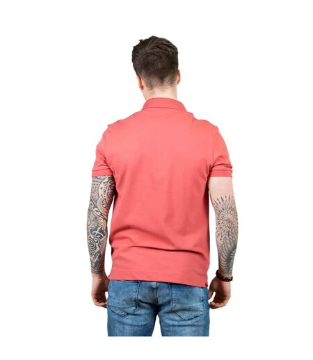 Mens Paris Pique Regular Polo Shirt Red Lacoste