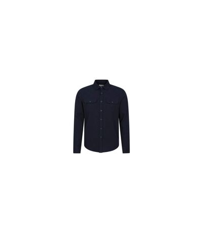 Mens trace flannel long-sleeved shirt dark khaki Mountain Warehouse