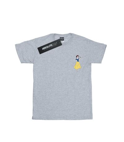 Disney Princess Womens/Ladies Snow White Chest Cotton Boyfriend T-Shirt (Sports Grey) - UTBI42700
