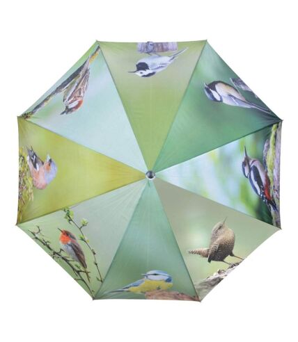 Grand parapluie bois et métal toile polyester Oiseaux