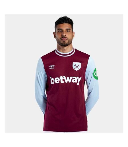 Mens 24/25 west ham united fc long-sleeved home jersey maroon/white Umbro