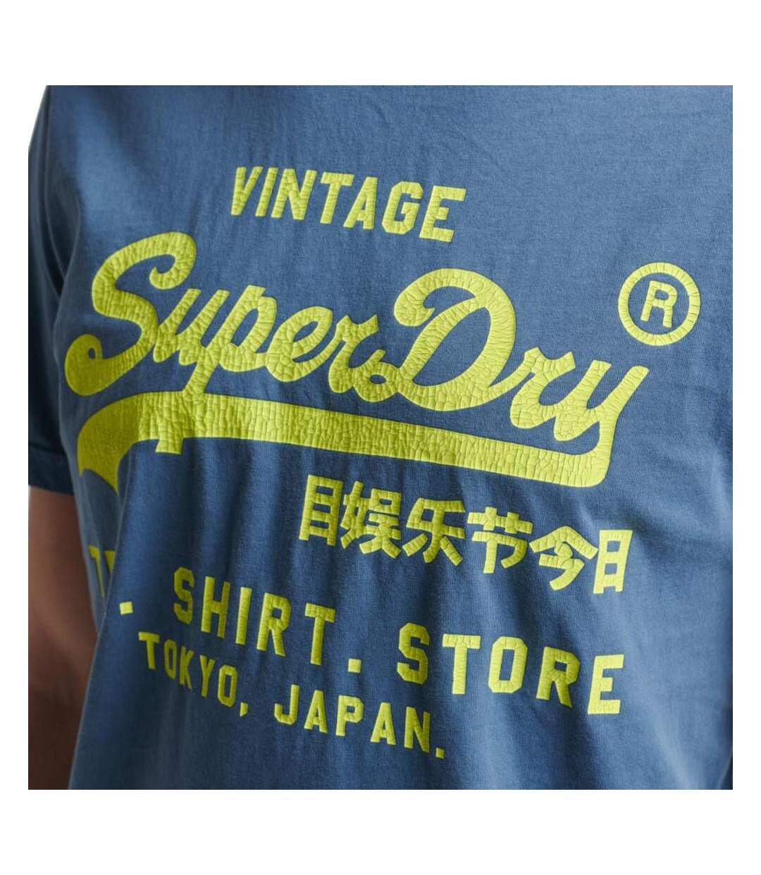 T-shirt Bleu Homme Superdry Neon Vl - 3XL-2