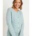 Gilet cardigan boutonné chiné ajouré col rond-4