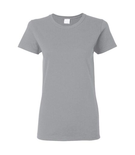 T-shirt À Manches Courtes Coupe Féminine Femme Gris Gildan