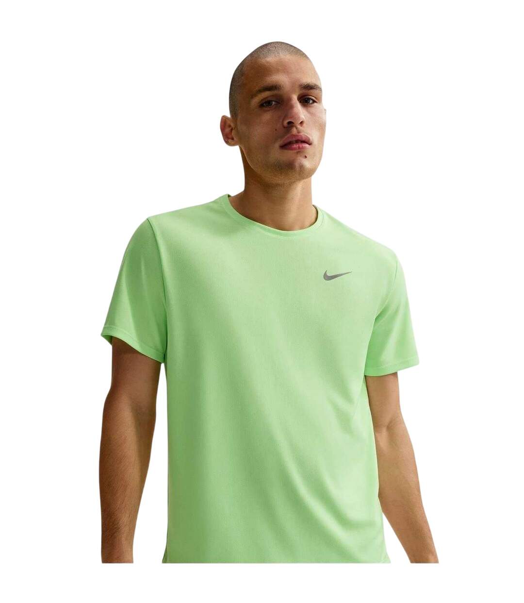 T-shirt Motif/style Swoosh Miler Homme Vert Clair Nike-1