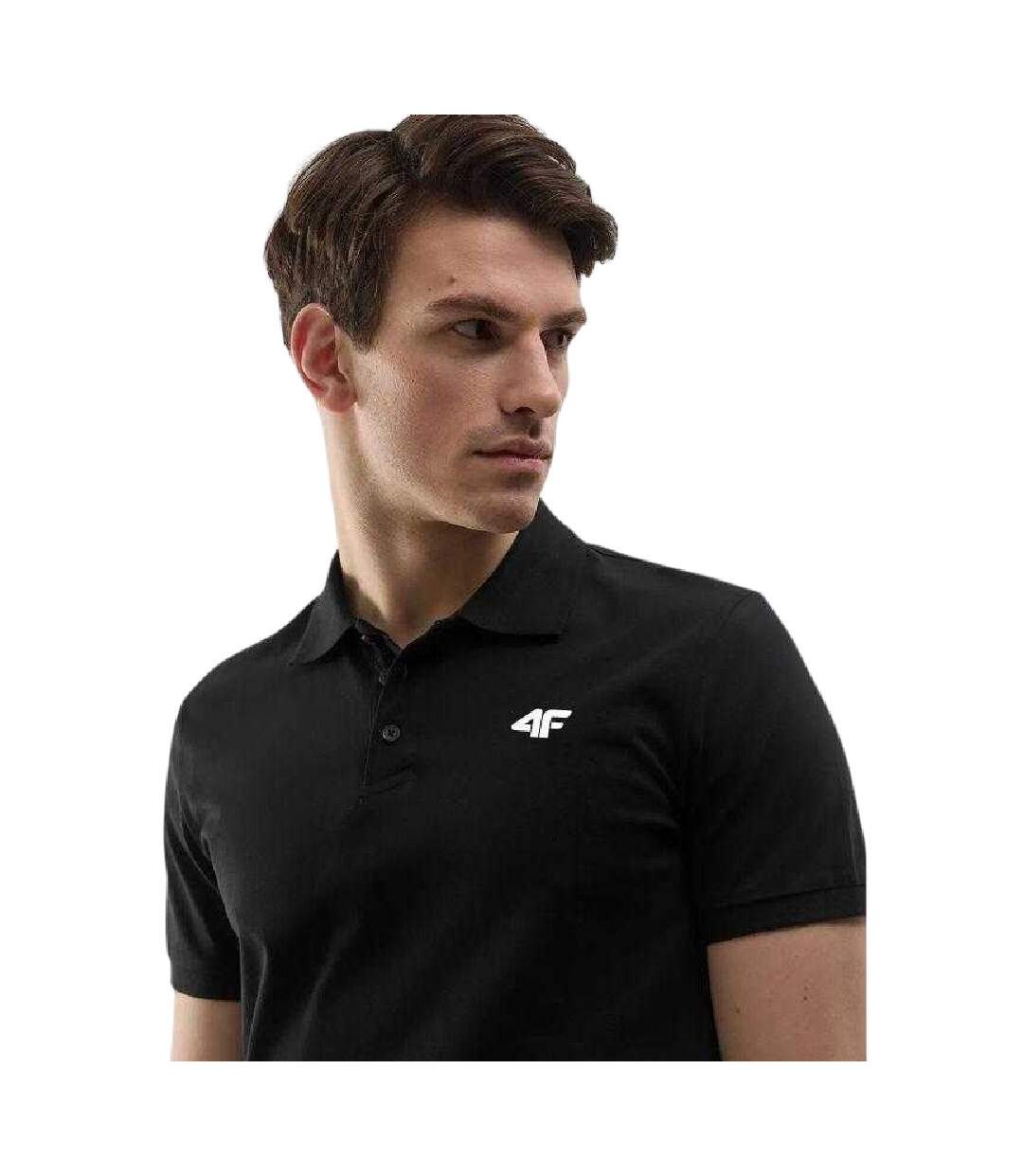 Mens Polo Shirt Black 4F-3