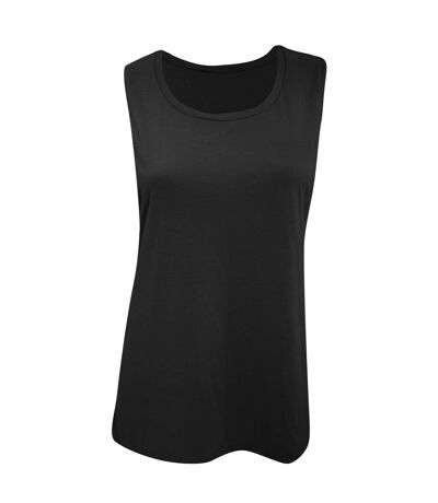 Bella Ladies/Womens Flowy Scoop Muscle Tee / Sleeveless Vest Top (Black) - UTBC2588