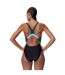 Maillot De Bain 1 Pièce Motif/style À Rayures Quantum Splice Femme Noir Speedo-4