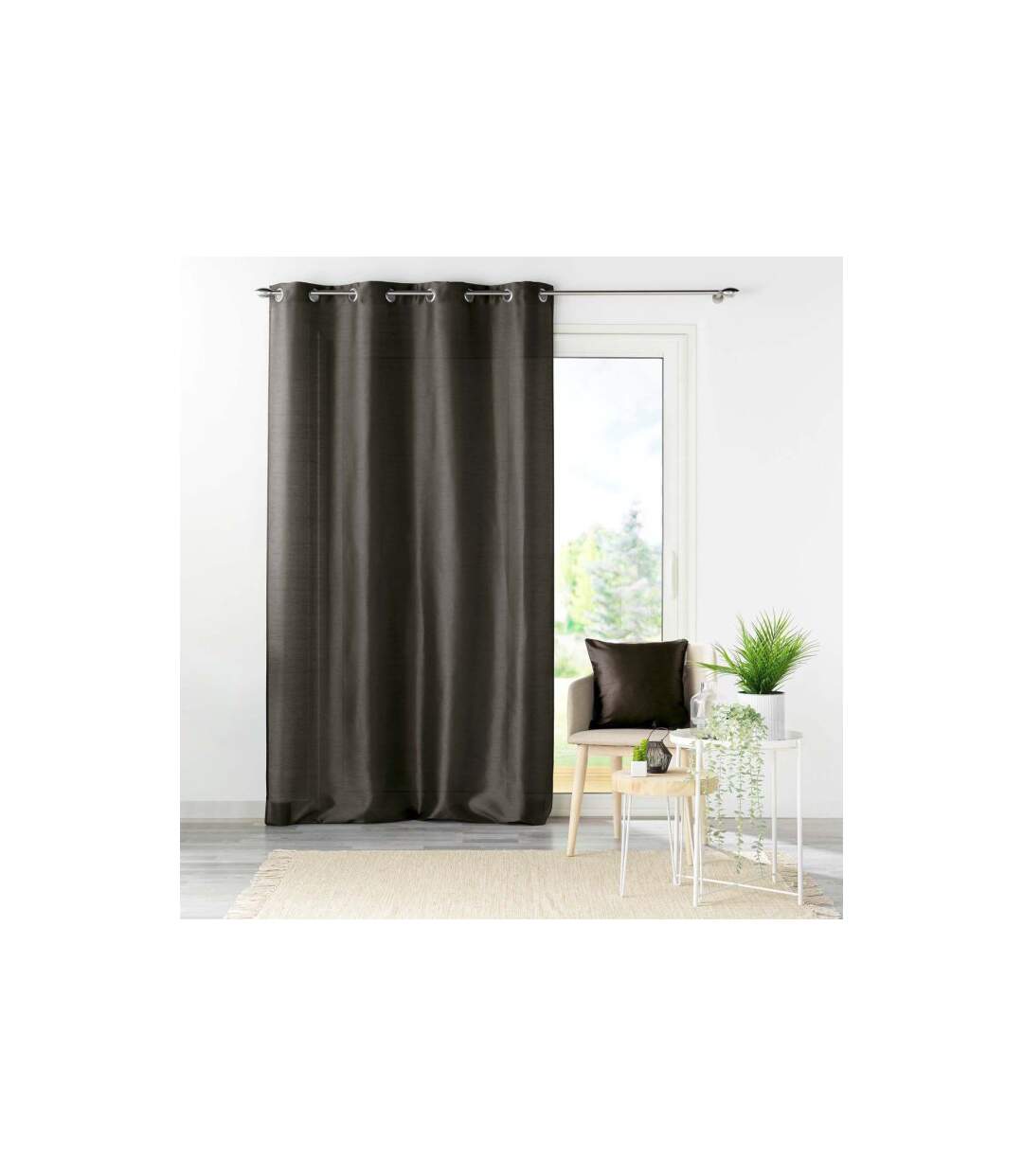 Housse de Coussin Shana 40x40cm Gris Anthracite-3