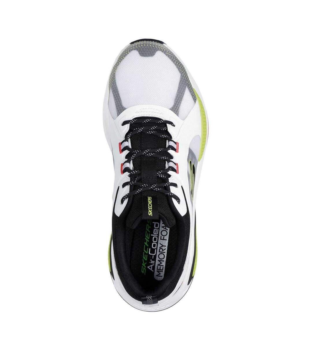 Baskets Motif/style Maille Monochrome Homme Blanc Vert Noir Skechers-4