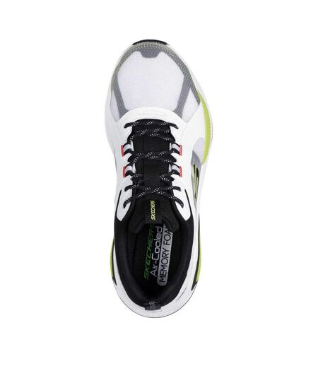 Baskets Motif/style Maille Monochrome Homme Blanc Vert Noir Skechers