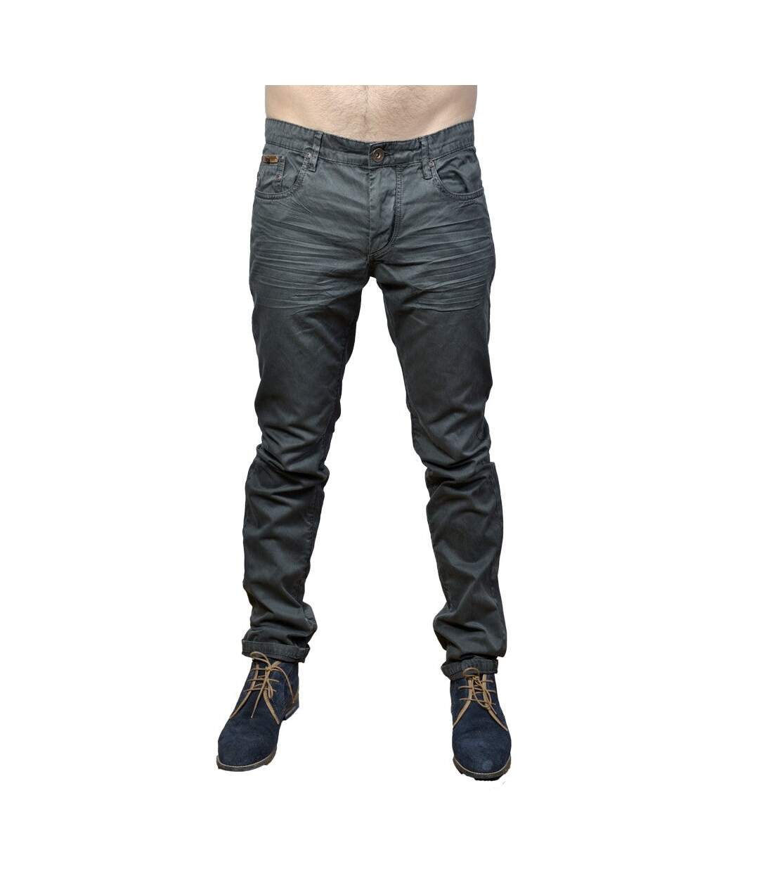 Pantalon homme coupe tight fit dirty de couleur noir-1