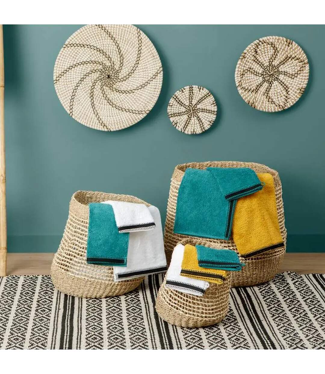 Drap de Bain Joia 100x150cm Bleu Canard-3