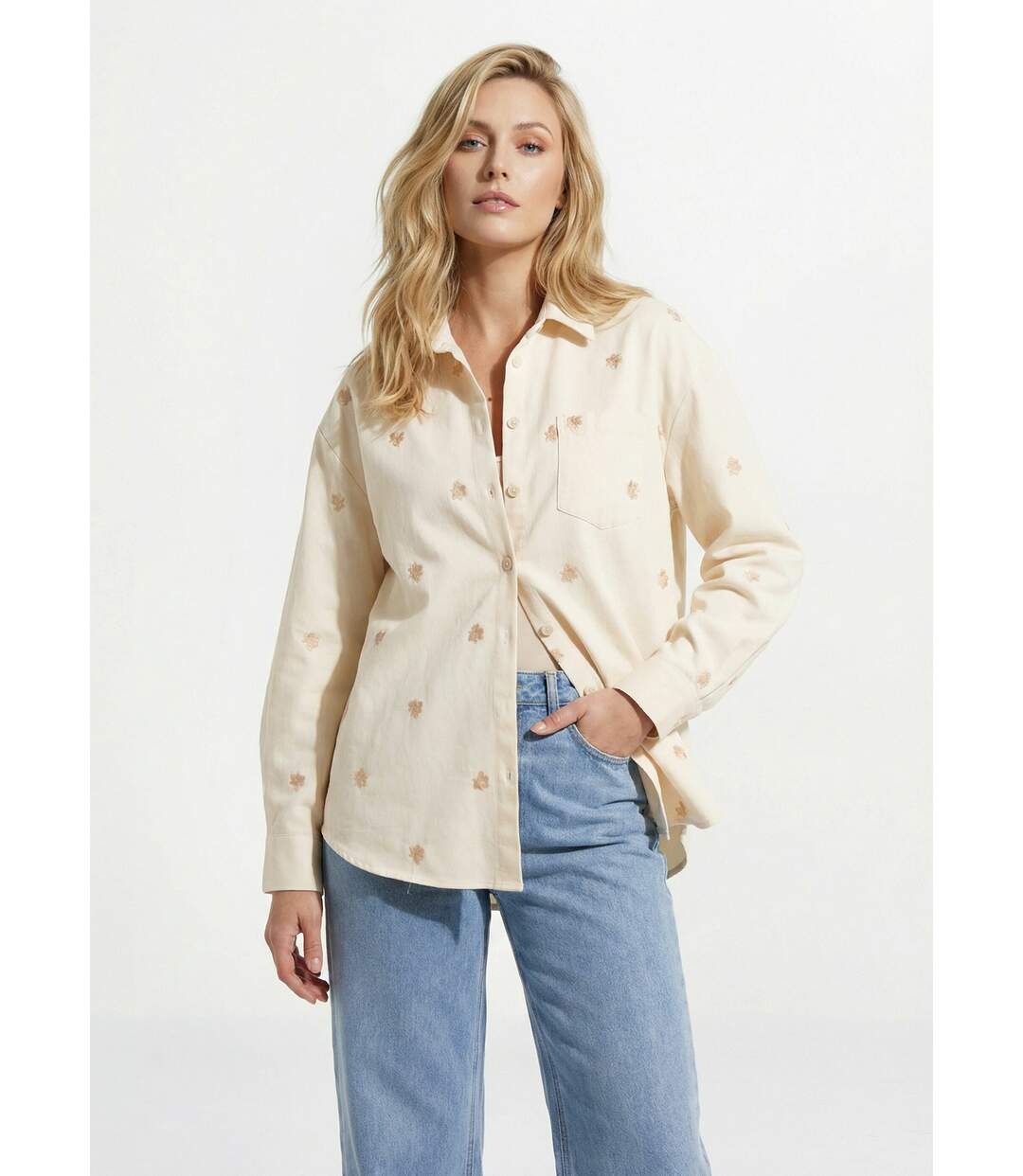 Surchemise en coton avec broderies-1