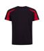 T-shirt Adulte Noir Vif Rouge Feu AWDis Cool-2