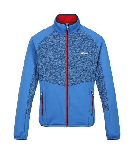 Regatta Mens Coladane V Marl Full Zip Fleece Jacket (Strong Blue/Danger Red) - UTRG8815