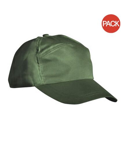 Lot de 2  casquettes unies adulte vert bouteille Result