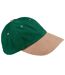 Beechfield Unisex Low Profile Heavy Brushed Cotton Baseball Cap (Forest/Taupe) - UTRW211