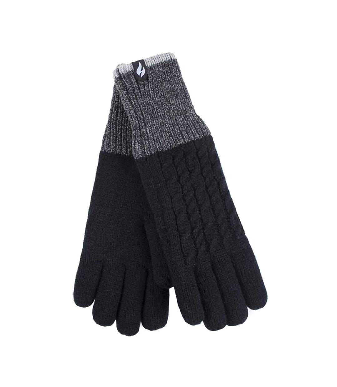 Womens Patterned Fleece Lined Warm Thermal Gloves for Winter-1