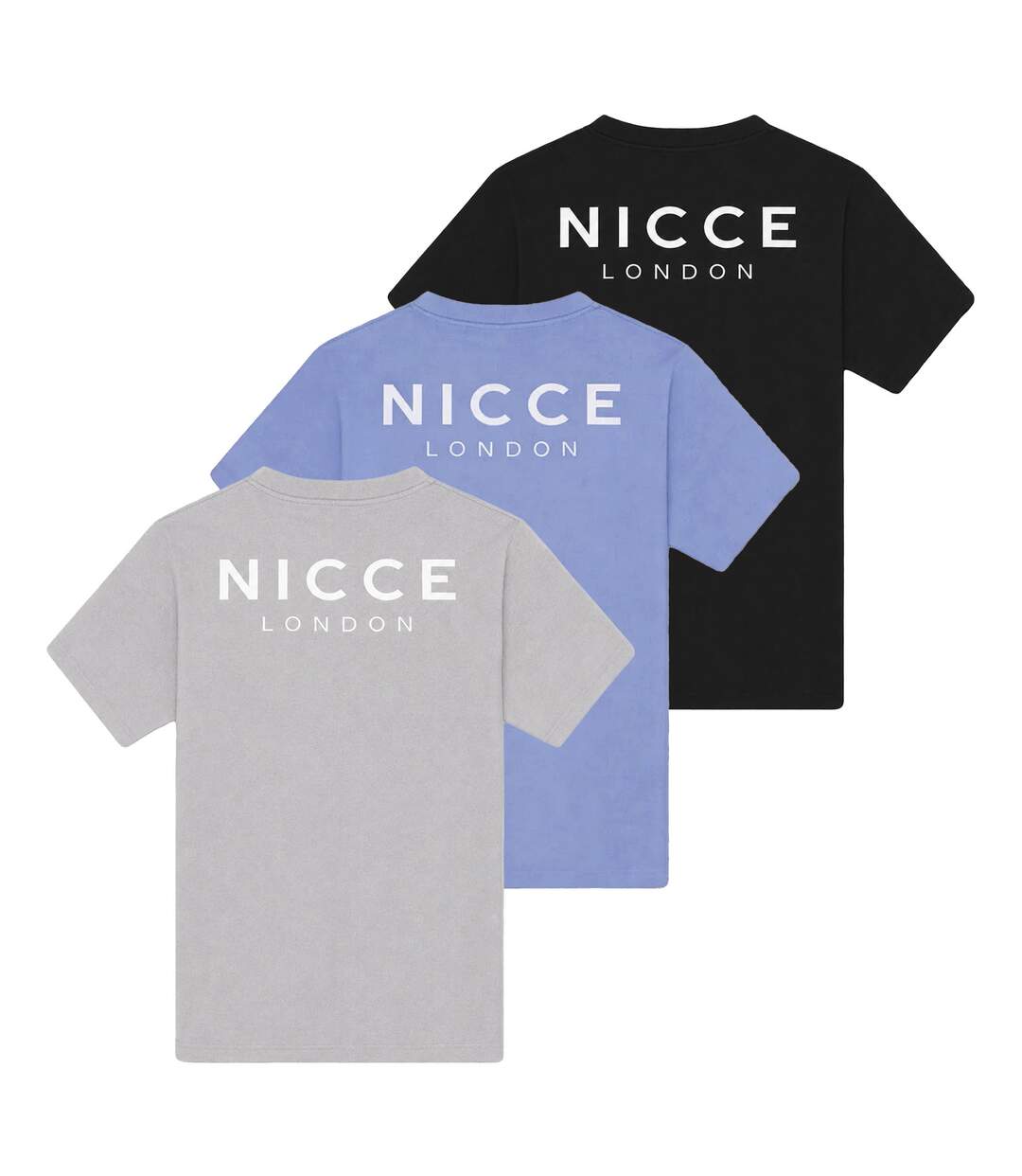 3 Pack Mens Cotton T-Shirts Short Sleeve with Casual Logo Top FLAVUR-2